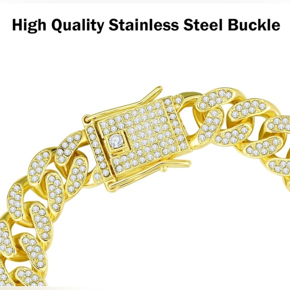 an Judas Tadeo Bracelet Stainless Steel 24k Gold Plated Saint Jude - Picture 7 of 8